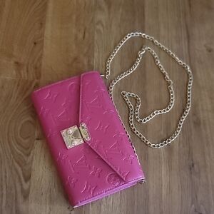 Hot Pink N Gold Crossbody